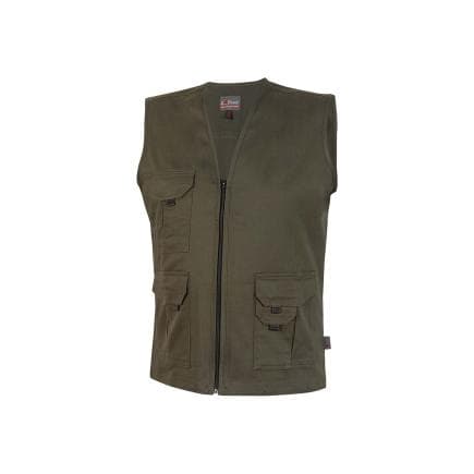 U-POWER ST285DG-L - Gilet multi-poches en coton stretch CHICA Dark Green