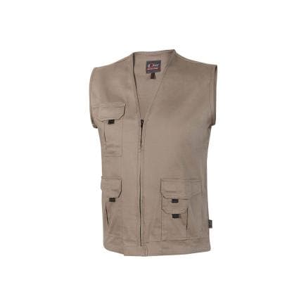 U-POWER ST285DS-L - Gilet multi-poches en coton stretch CHICA Desert Sand