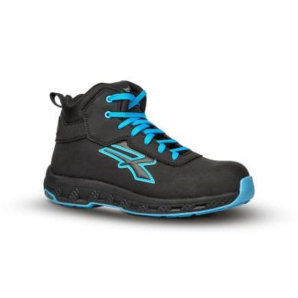 U-POWER RE10134-40 - Chaussures de Sécurité Hautes OWEN ESD S3S CI HI HRO FO SR, Noir/Bleu