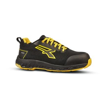 U-POWER RE20026-43 - Chaussures de Sécurité FITZ ESD S1PS HI HRO FO SR Low, Noir/Jaune
