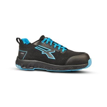 U-POWER RE20036-42 - Chaussures de sécurité DEON ESD S1PS HI HRO FO SR LOW, NOIR/BLEU CLAIR