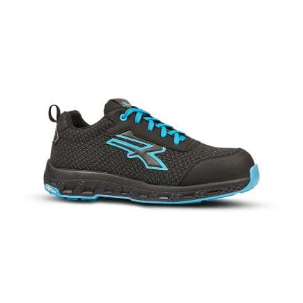 U-POWER RE20084-43 - Chaussures de sécurité STINGER ESD S3S CI HI HRO FO S LOW, NOIR/BLEU CLAIR