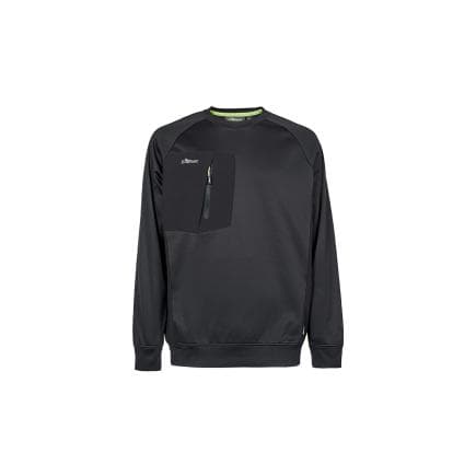 U-POWER EY364BC-M - YORK Sweat-shirt de travail à col rond, noir anthracite