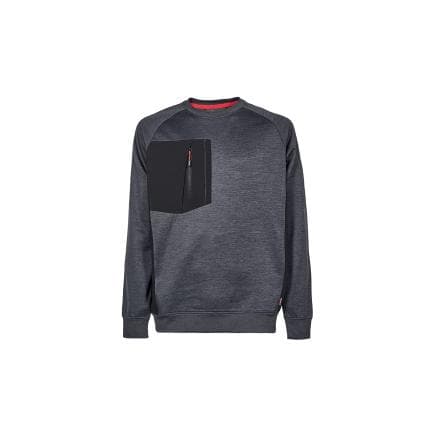 U-POWER EY364GM-L - YORK Sweat-shirt de travail à col rond, gris météorite