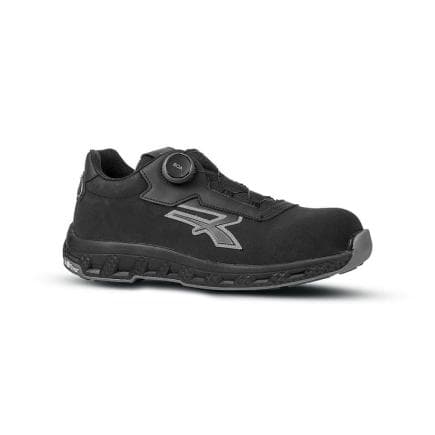 U-POWER RE20144-43 - Chaussures de sécurité basses EZRA ESD S3S CI HI HRO FO SR, Noir/Gris