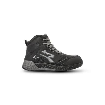 U-POWER RT10124-40 - Chaussures de sécurité hautes ARRYN ESD S3S CI HI HRO FO SR, Noir/Gris