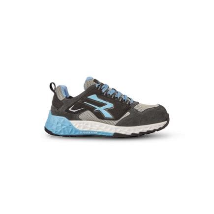 U-POWER RT20016-45 - Chaussures de sécurité basses ARYA ESD S1PS HI HRO FO SR, Noir/Bleu clair