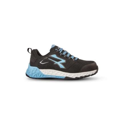 U-POWER RT20086-35 - Chaussures de sécurité basses LORAS ESD S1PS HI HRO FO SR, Noir/Bleu clair
