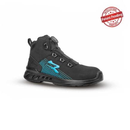 U-POWER RV10384-43 - Chaussures de sécurité hautes HOWIE ESD S3S CI FO SR, Noir/Bleu clair