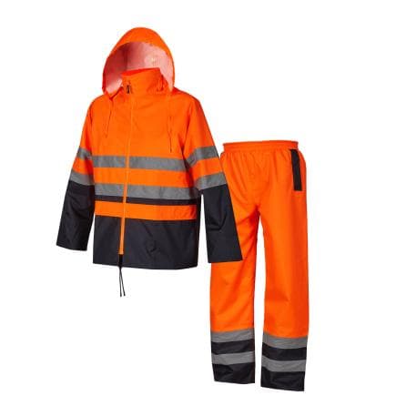 U-POWER CY393NO-L - Combinaison imperméable HALLEY, Orange marine (10 pcs.)