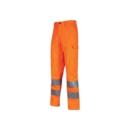 U-POWER HL304OF-L - Pantalon de travail haute visibilité VEGA, Orange fluo