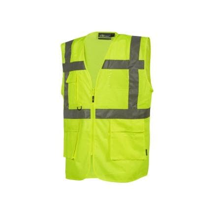 U-POWER HL376YF-L/XL - Gilet haute visibilité CASTOR, Jaune fluo