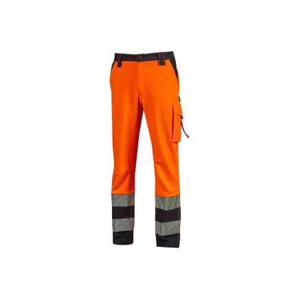 U-POWER HL401OF-M - Pantalon de travail haute visibilité NOVA, Orange fluo
