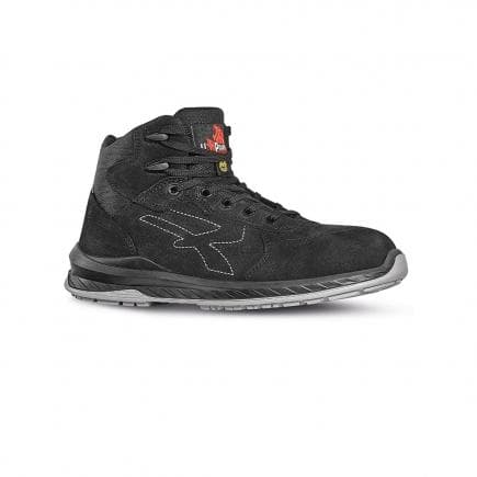 U-POWER RI10074-43 - Chaussures de sécurité hautes Tweed ESD S3 CI SRC, noir
