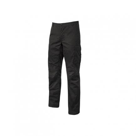 U-POWER EY123BC-L - Pantalon de travail en toile de coton élastiquée Ocean Black Carbon
