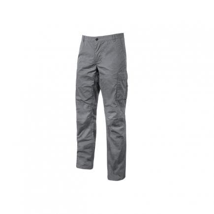 U-POWER EY123GI-L - Pantalon de travail en toile de coton élastiquée Ocean Grey Iron