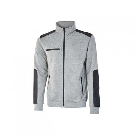 U-POWER EY129GS-M - Sweat entièrement zippé Snug Grey Silver
