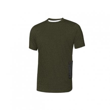 U-POWER EY138DG-L - T-Shirt en jersey polycoton Road Dark Green (lot muliple)