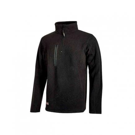 U-POWER EY143BC-2XL - Sweat-shirt avec demi-zip Bering Black Carbon