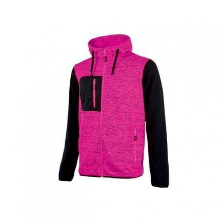 U-POWER EY174BF-S - Sweat zippé Rainbow Black/Fucsia