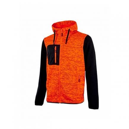 U-POWER EY174OF-S - Sweat zippé Rainbow Orange Fluo