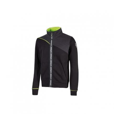 U-POWER EY243BC-XL - Sweat full-zip sans capuche Uranus Black Carbon