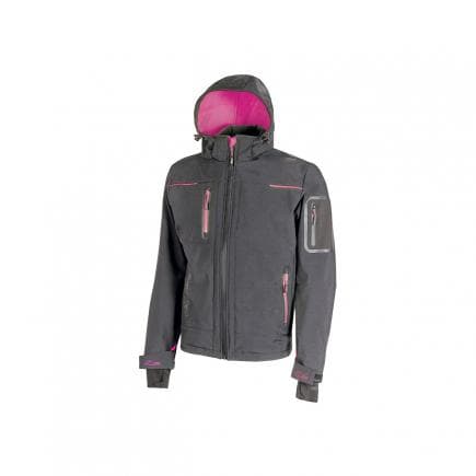 U-POWER FU187GF-M - Veste en softshell Space Grey Fucsia