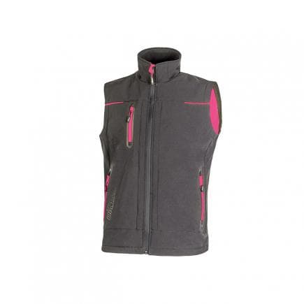 U-POWER FU188GF-M - Gilet en softshell Universe Lady Grey Fucsia