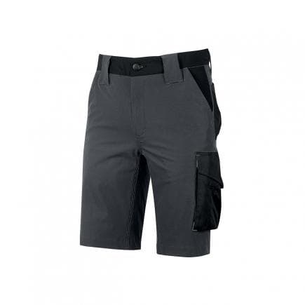 U-POWER FU196AG-L - Bermuda en tissu U-4 Mercury Asphalt Grey