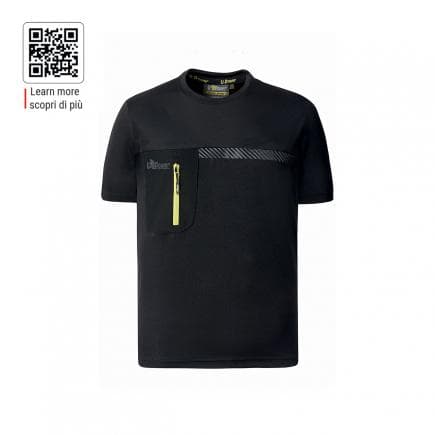 U-POWER FU248BC-XL - T-Shirt en tissu Christal Black Carbon