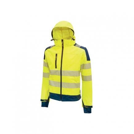 U-POWER HL169YF-XL - Veste en tissu softshell Miky Yellow Fluo