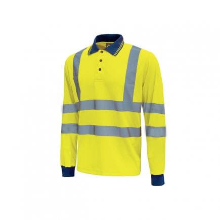 U-POWER HL199YF-XL - Polo à manches longues Shine Yellow Fluo (lot muliple)