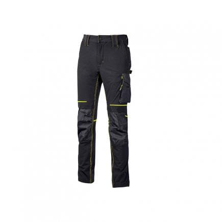 U-POWER PE145BC-L - Pantalon de travail hommes coupe slim Atom Black Carbon