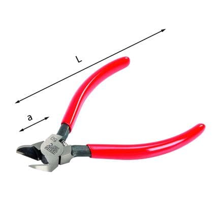 USAG U01870001 - Pince coupante en diagonale pliée à 45° avec bord de coupe à ras pour plastique