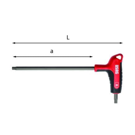 USAG U02802392 - Clés hexagonales coudées avec profils spéciaux X-GRIP et poignée bimatière