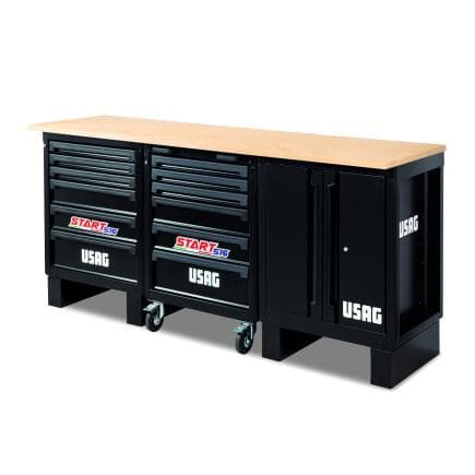 USAG U05160290 - Etabli avec plateau en bois