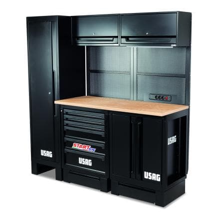 USAG U05160292 - Meuble d'atelier avec plateau en bois