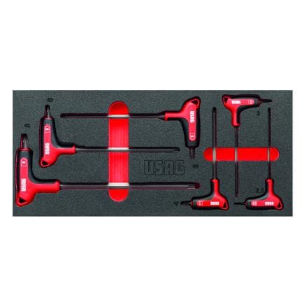 USAG U05191064 - Jeu de clés mâles en éponge bicolore assortie (6 pcs.)