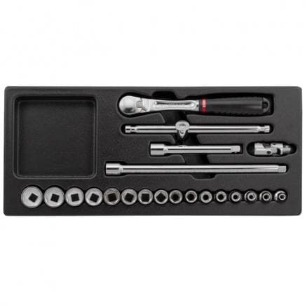 USAG U05190747 - Assortiment de cliquet et douilles (21 pièces)