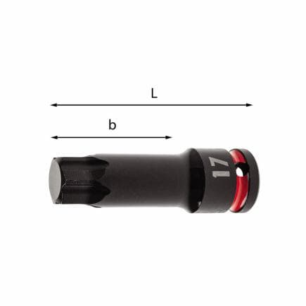 USAG U02340805 - 1/2" Embouts à chocs avec profil hexagonal spécial X-Grip pour vis hexagonales
