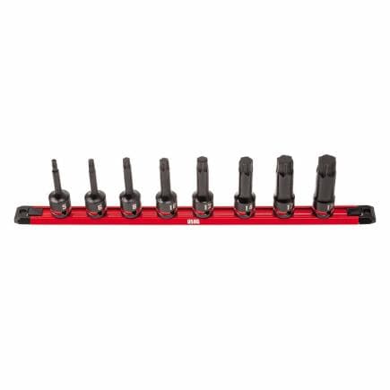 USAG U02340850 - Jeu d’embouts à douille à chocs avec profil hexagonal spécial X-Grip pour vis à six pans DÉCIMAUX (8 pcs)