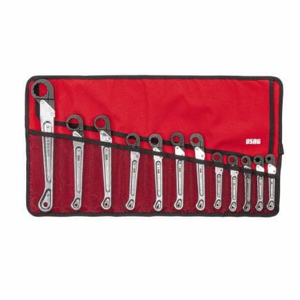USAG U02600187 - Jeu de clés à cliquet pour connecteurs (12 pcs.)