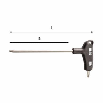 USAG U02802402 - Clés mâles TORX® avec profil spécial X-Grip et poignée bi-matière