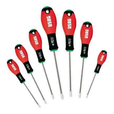 USAG U03220264 - Jeu de sept tournevis pour vis à empreinte TORX® Tamper Resistant (7 pcs.)