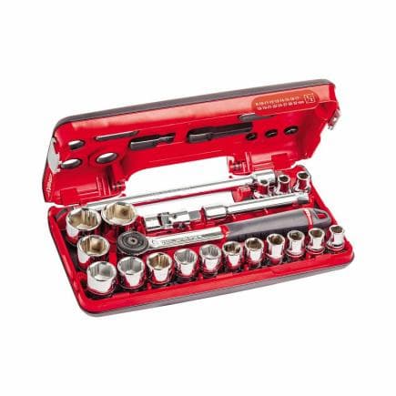 USAG U06090027 - Assortiment de douilles six pans et embouts 1/2" X-GRip en boitier bi-matière (21 pcs)