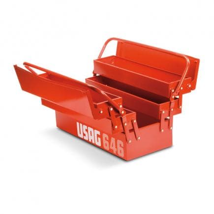 USAG U06460301 - Boîte à outils porte-équipements, longue, extensible, à cinq compartiments (vide)