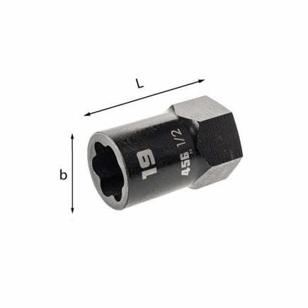 USAG U04560019 - Extracteurs à douille à choc avec profil spécial de 1/2"