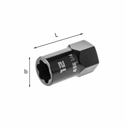 USAG U04560005 - Extracteurs à douille à choc avec profil spécial 1/4"
