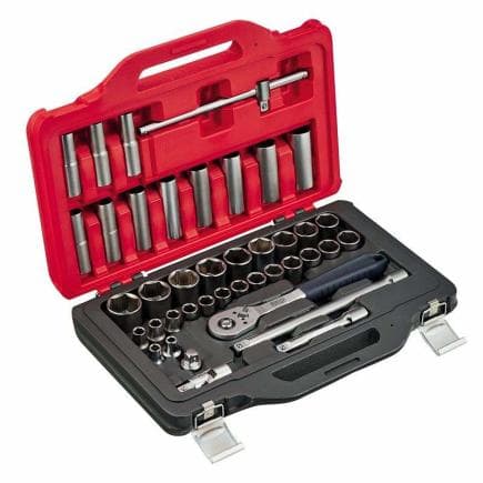 USAG U06010024 - Assortiment dans un boîtier modulaire avec douilles hexagonales et embouts de tournevis de 1/2" (41 pcs.).
