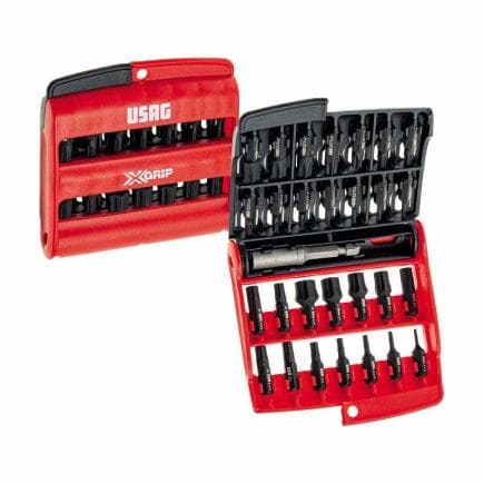 USAG U06600113 - Ensemble de fraises à profil hexagonal et prise spéciale TORX X-Grip 1/4" (28 pcs.)